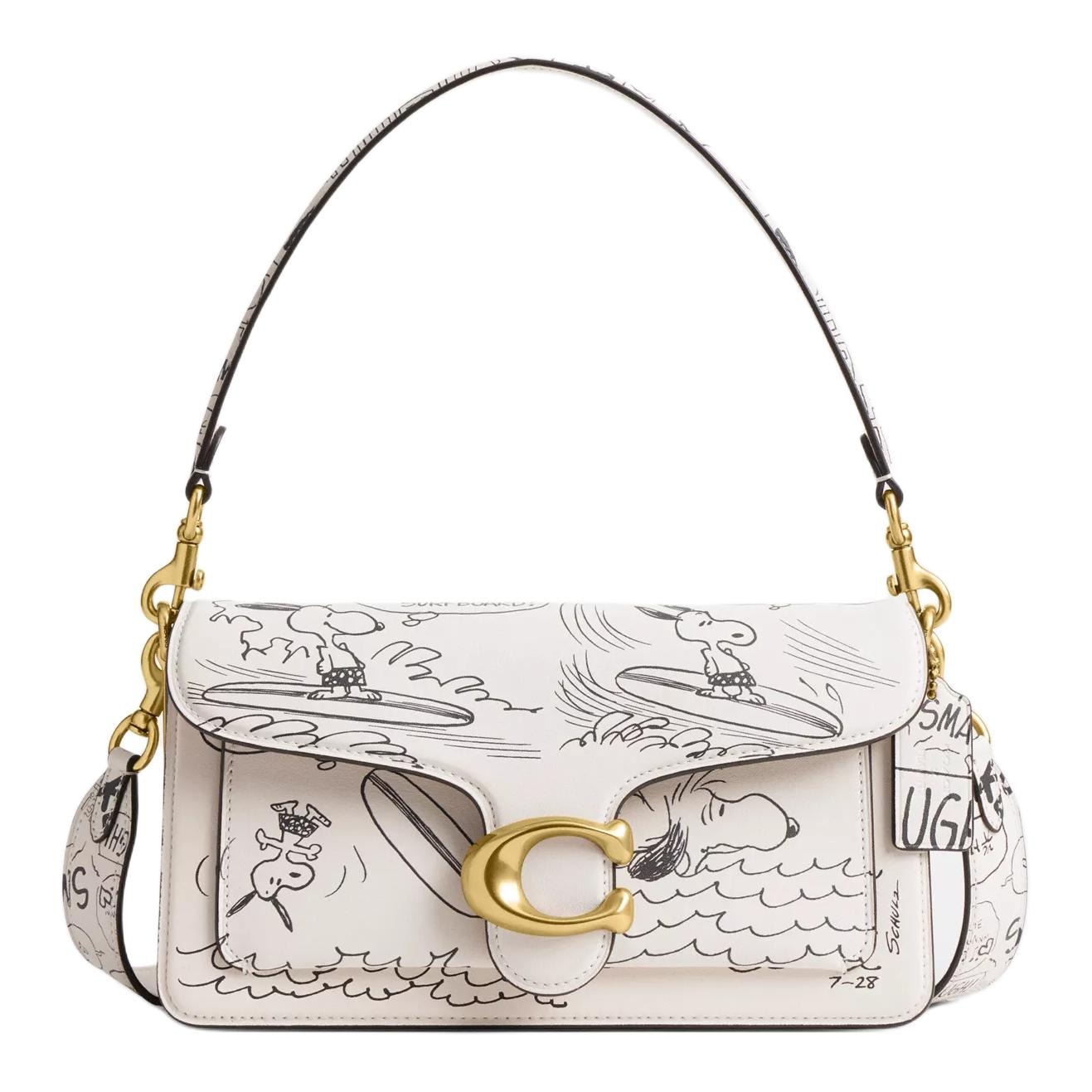 COACH/蔻驰 COACH x PEANUTS Tabby 26 Chalk White