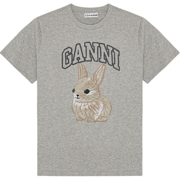 GANNI Bunny Print T-Shirt