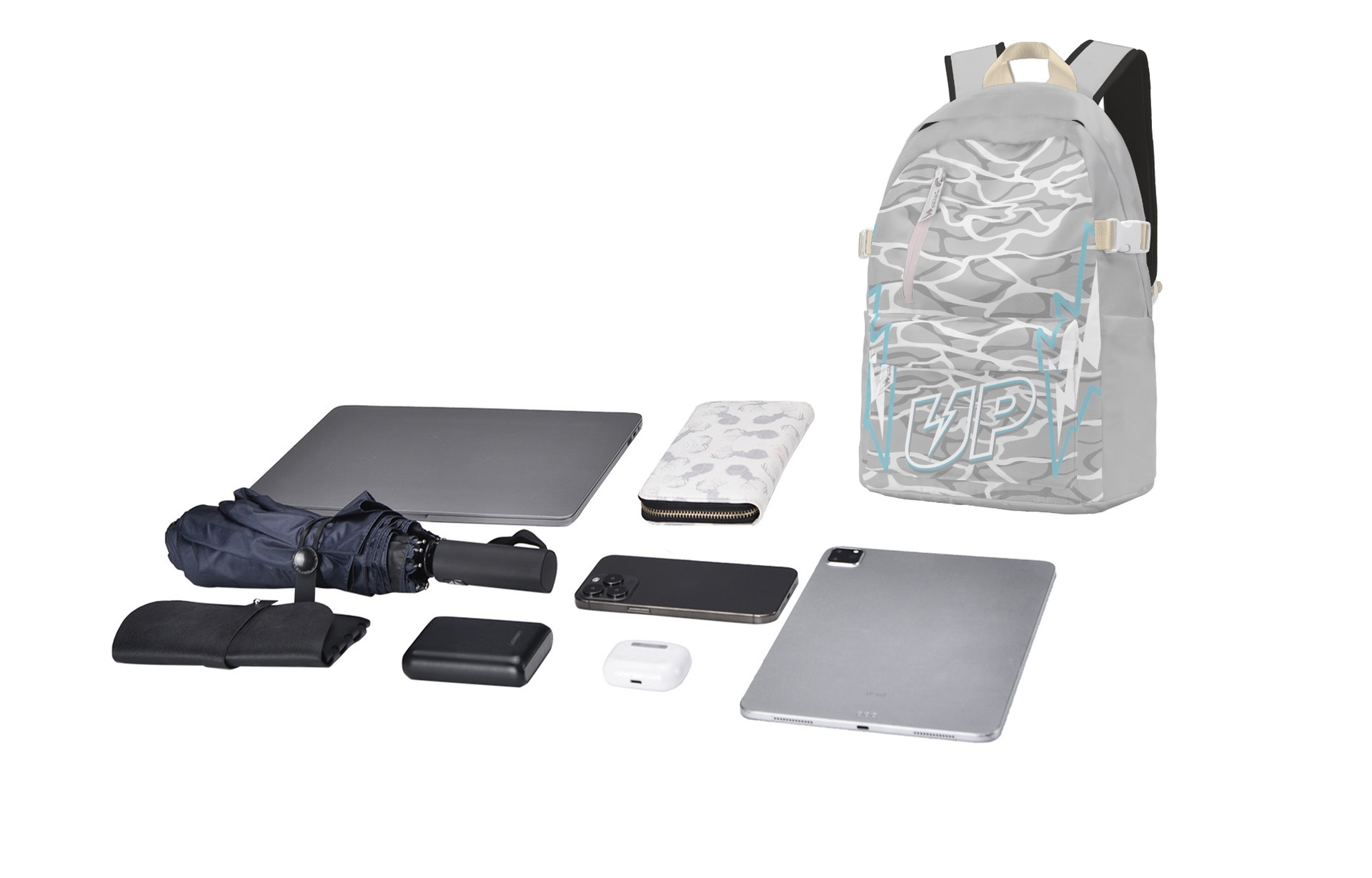 Turn Up Lightning Backpack Gray — фото 4