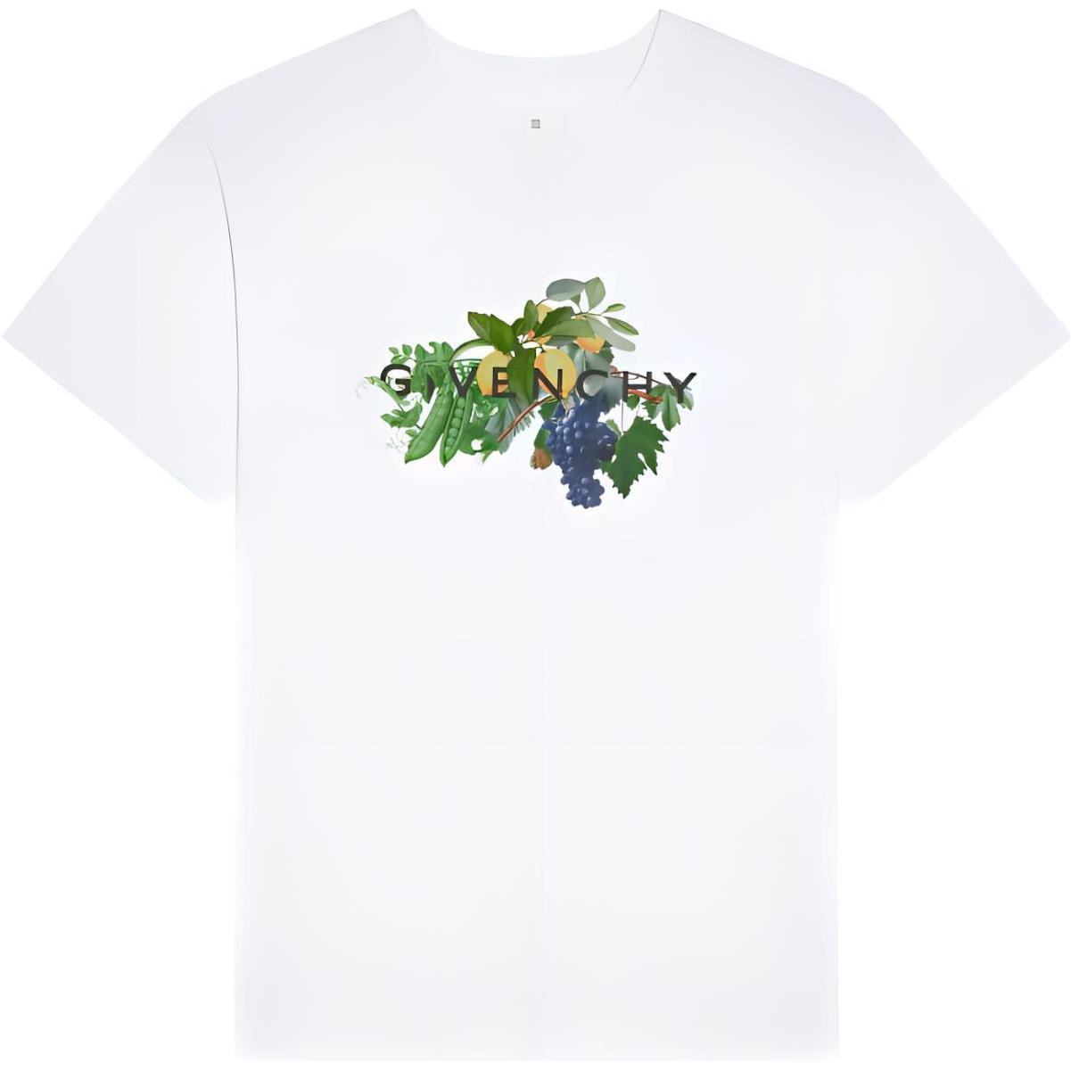 Givenchy/纪梵希 Givenchy T-Shirt In Cotton With Givenchy Fruits And Vegetables T
