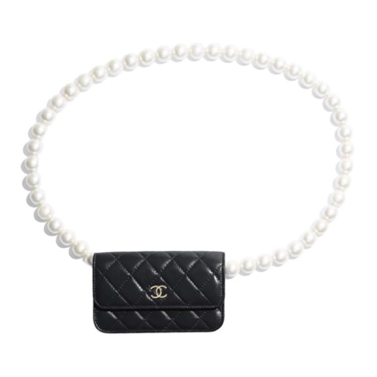 Chanel Lambskin Shoulder Bag Black