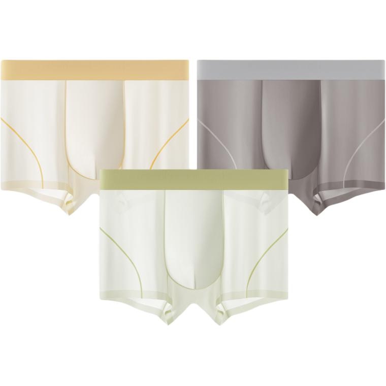 SecretWorld Ice Silk Antibacterial Cotton Boxer Briefs 3-Pack — фото 1