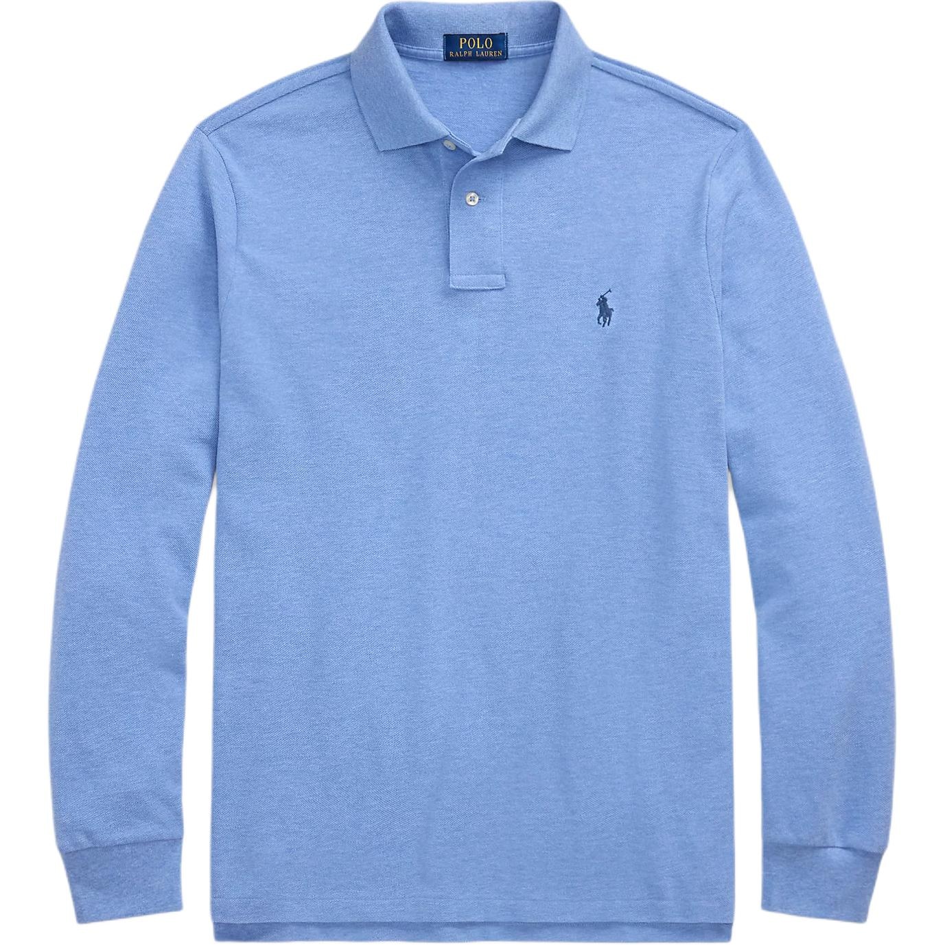 Polo Ralph Lauren Custom Slim Fit Long Sleeve Polo Royal Blue