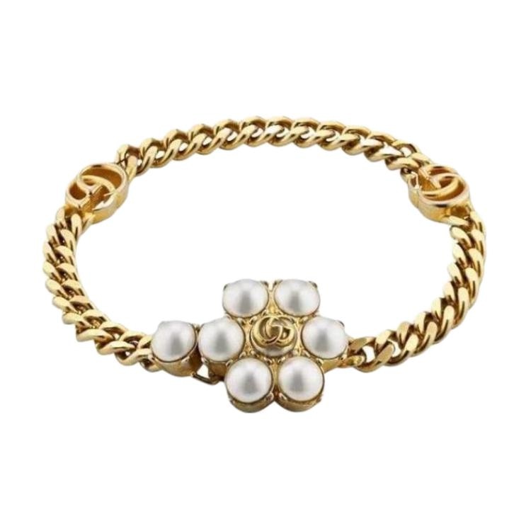 Gucci Pearl Flower Bracelet