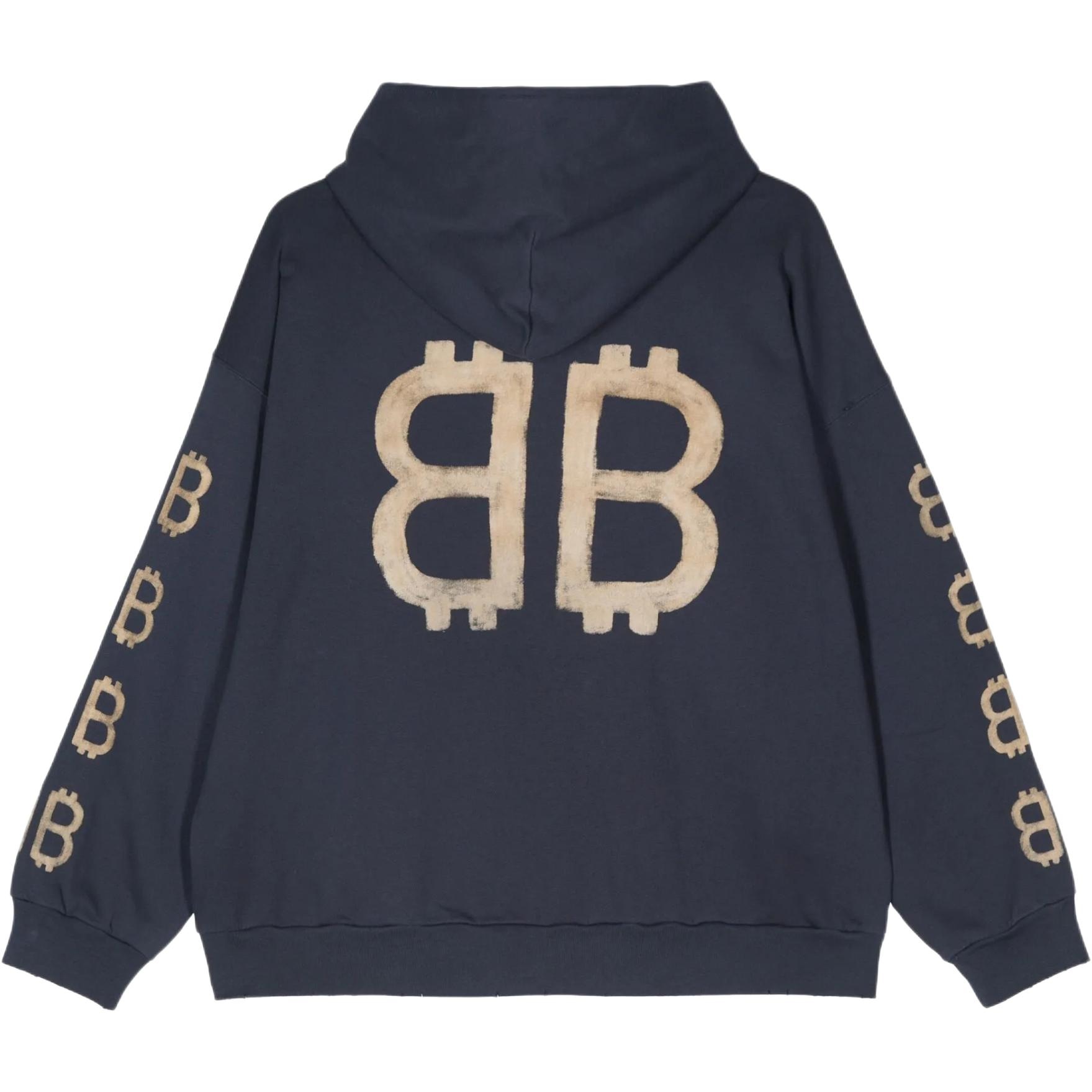 Balenciaga FW24 Logo Hoodie Blue — фото 10