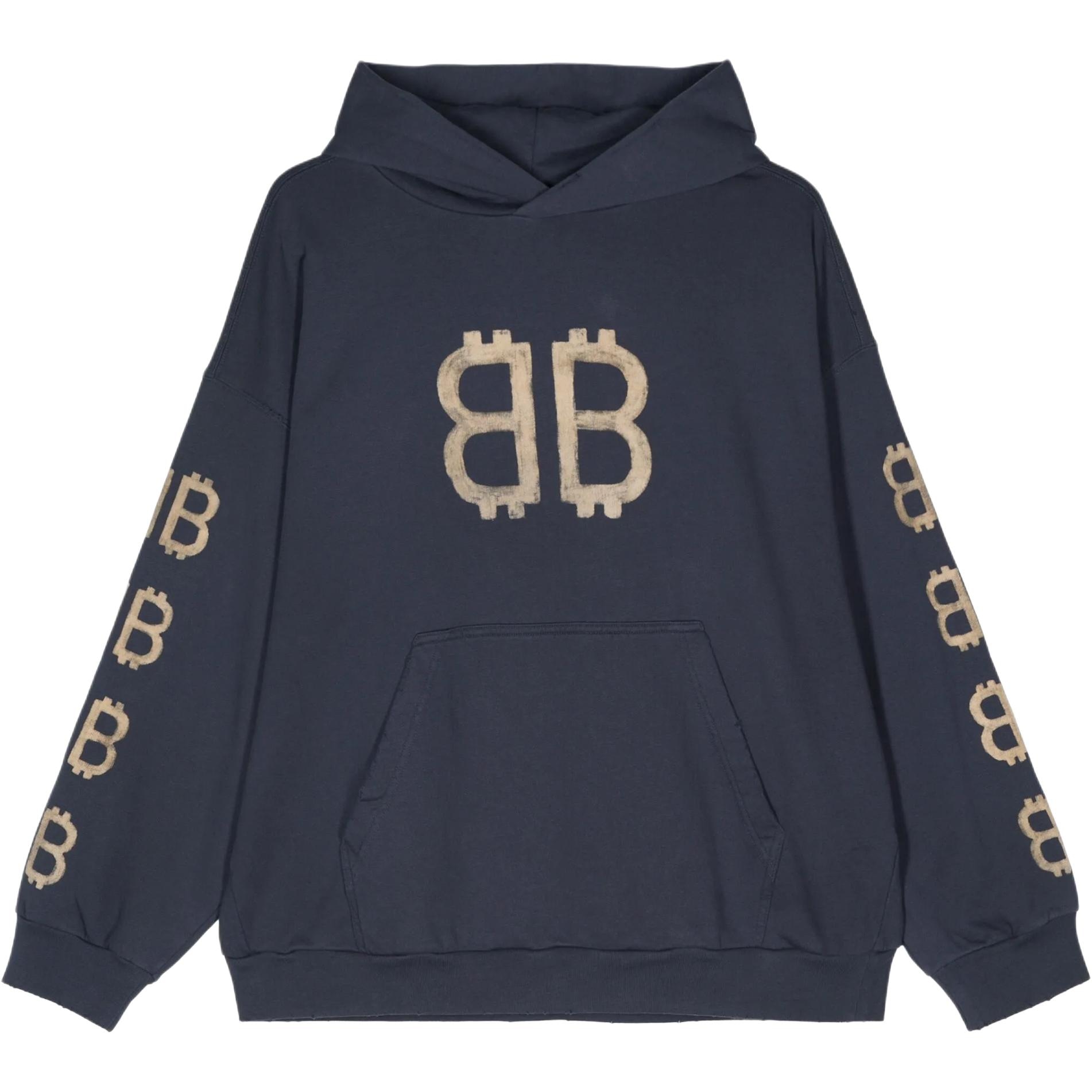 Balenciaga FW24 Logo Hoodie Blue — фото 9