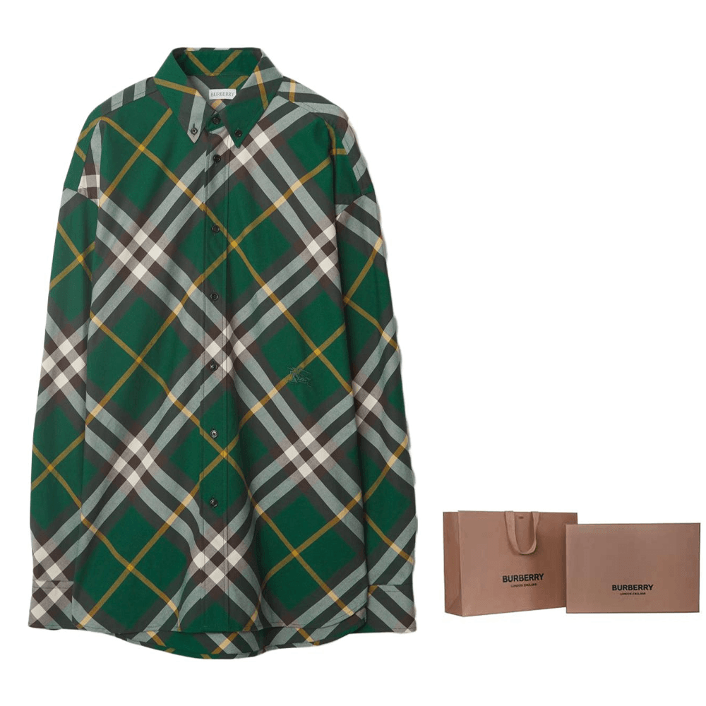 Burberry Check Long Sleeve Shirt — фото 10
