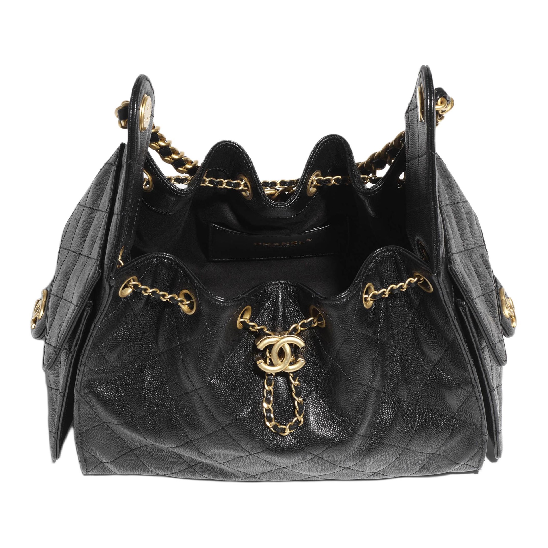 Chanel 25P Classic Logo Shoulder Bag Small Black — фото 1