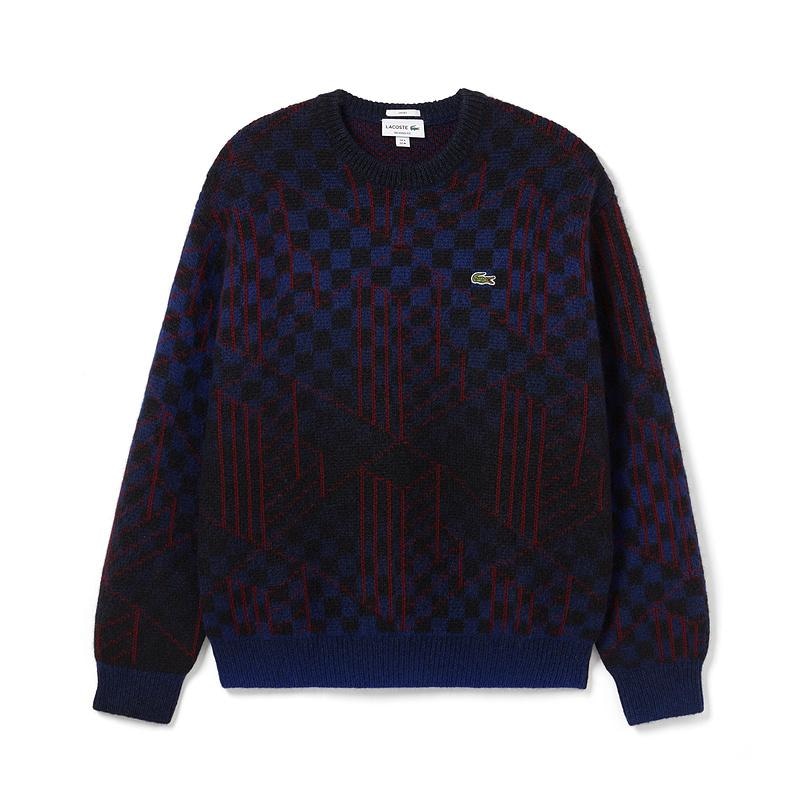 Lacoste Plaid Crewneck Sweater
