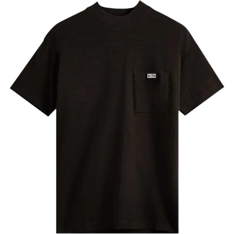 KITH Logo Mock Neck Tee Black