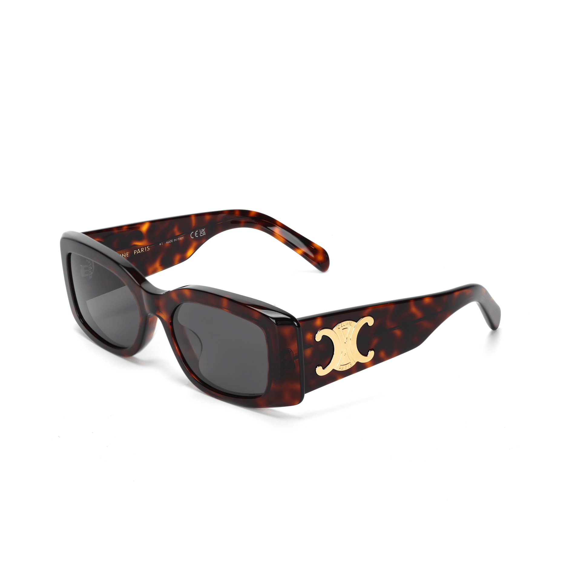 Очки Celine Logo Square Sunglasses Tortoiseshell