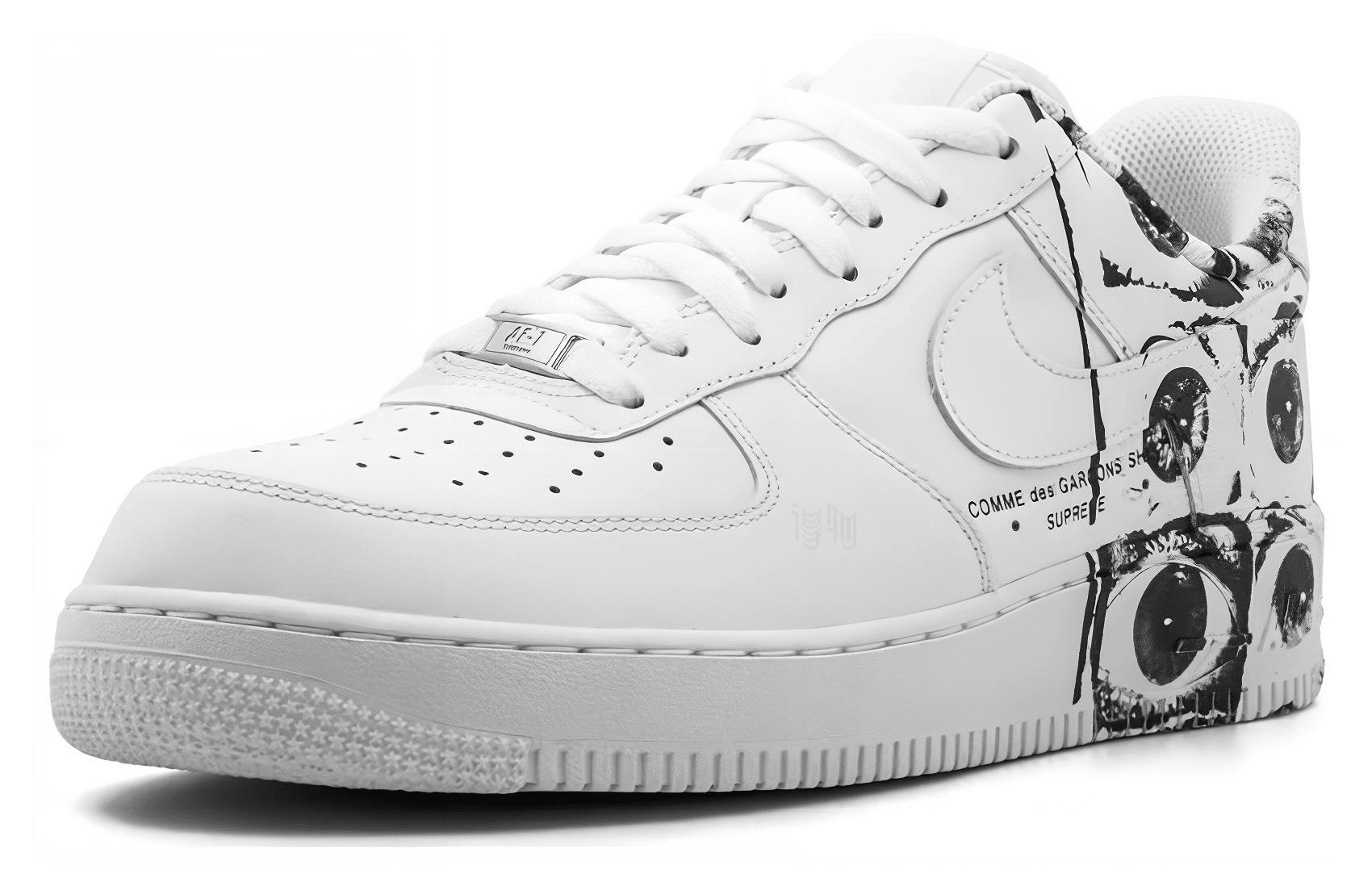 Nike CDG x Supreme x Nike Air Force 1 Low White Black — фото 6