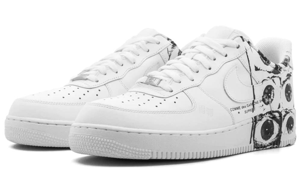 Nike CDG x Supreme x Nike Air Force 1 Low White Black — фото 7