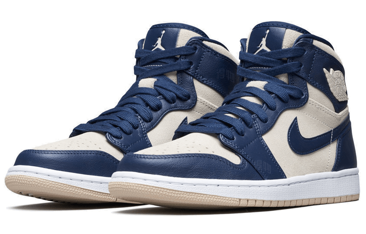 Jordan Air Jordan 1 Retro Premium Midnight Navy Light Cream — фото 6