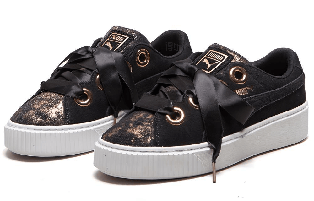 Puma Platform Low Black Gold — фото 6
