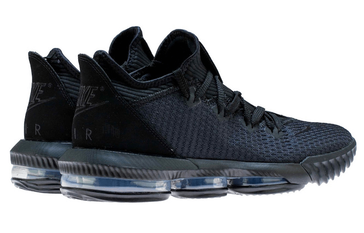 Nike Lebron 16 Low Triple Black 16 — фото 8