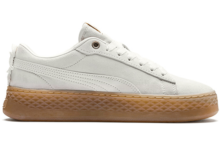 Puma Smash Platform Frill White Brown — фото 6
