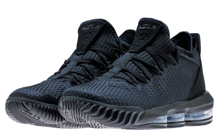 Nike Lebron 16 Low Triple Black 16 — фото 7