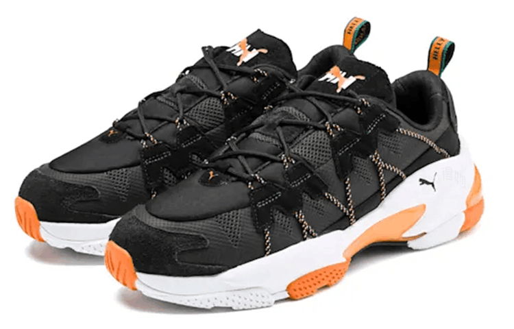 Puma HELLY HANSEN x PUMA Retro Sneakers Black White Orange — фото 7