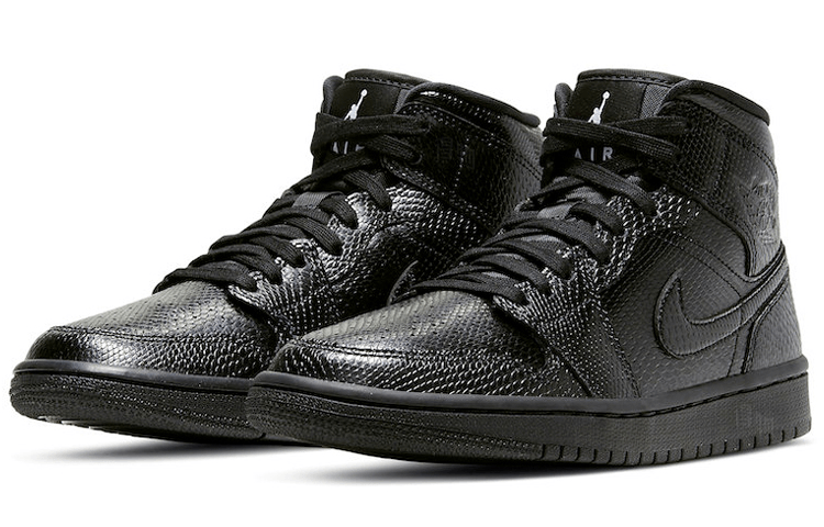 Jordan Air Jordan 1 Mid "Black Snakeskin" — фото 5