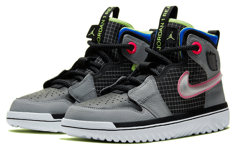 Jordan Air Jordan 1 High React Black Grey — фото 8
