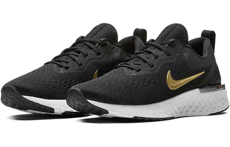 Nike Odyssey React Flyknit Black Gold — фото 7