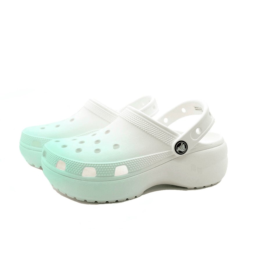 Crocs Classic Platform Clog Green — фото 8