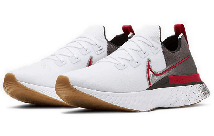 Nike React Infinity Run Flyknit 1 White Red — фото 8