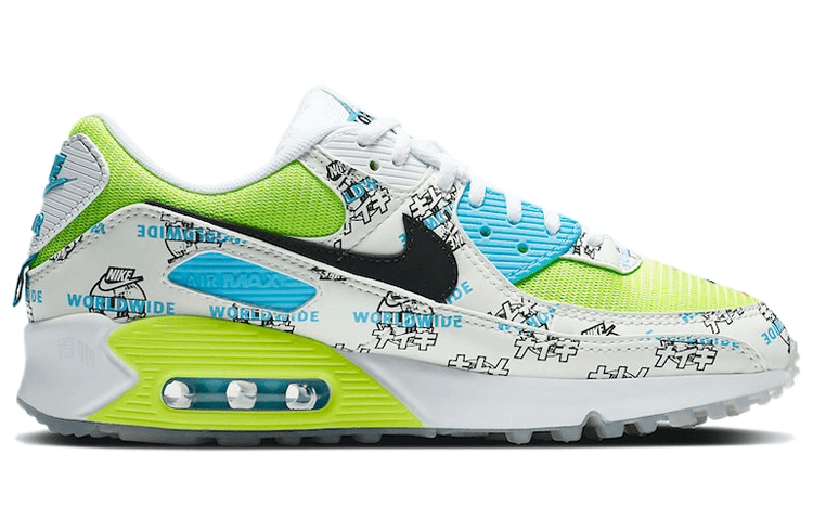 Nike Air Max 90 Worldwide Pack White Blue Yellow — фото 7