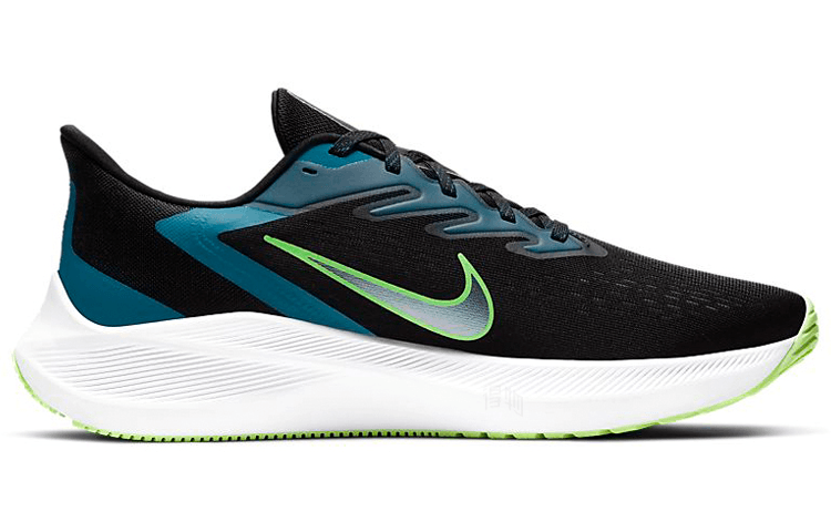 Nike Zoom Winflo 7 Black Blue Green — фото 7