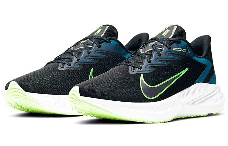 Nike Zoom Winflo 7 Black Blue Green — фото 8