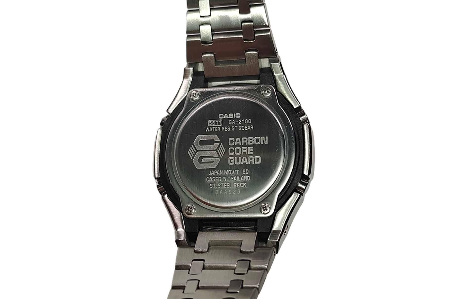 Casio GA2100 Diamond Silver Stainless Steel — фото 5