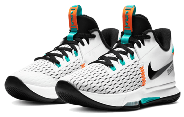 Nike LeBron Witness 5 EP White Green Orange — фото 8
