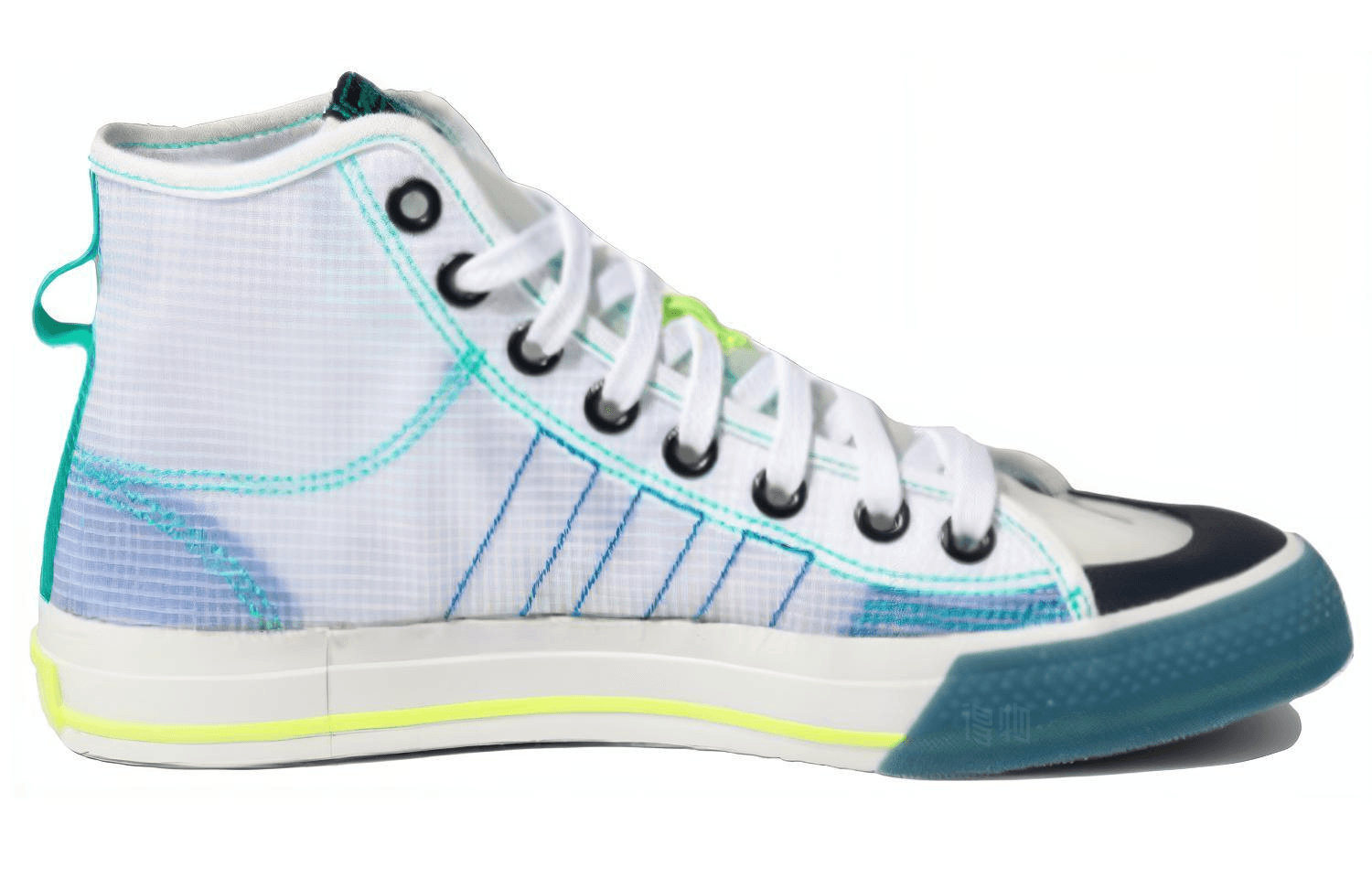 Adidas Nizza Hi RF White Blue — фото 7