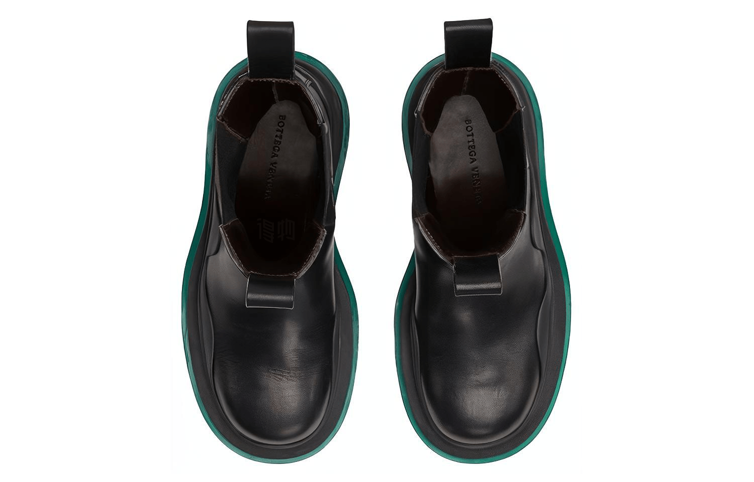 Bottega Veneta Tire Chelsea Boots Black Green — фото 8