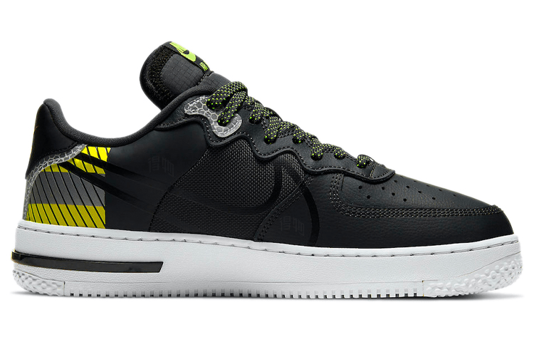 Nike Air Force 1 Low React Black Yellow — фото 7
