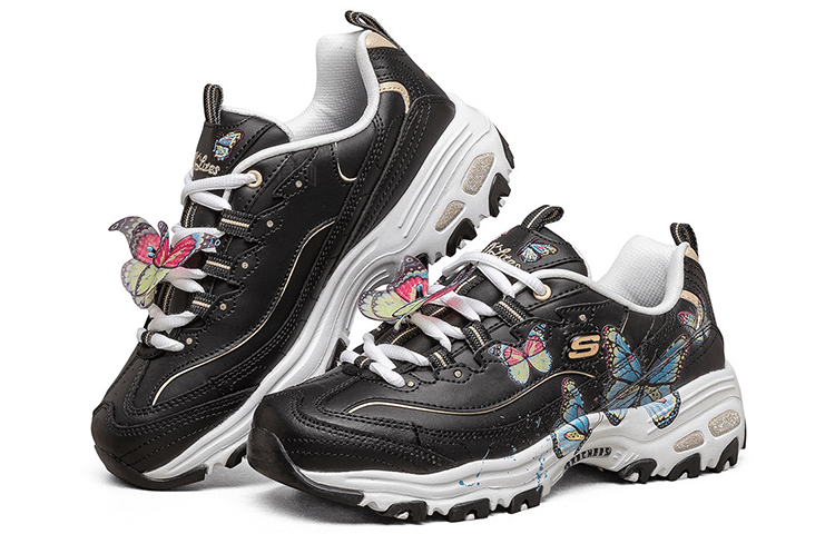 Skechers D'Lites 1.0 Black Multicolor Butterfly — фото 8