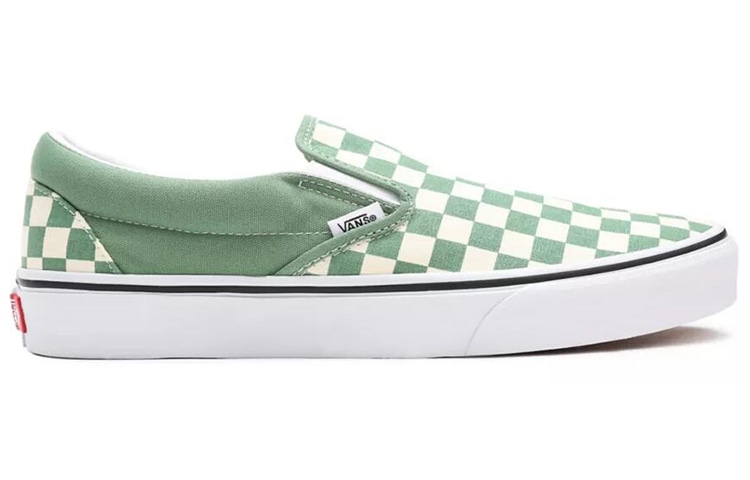 Vans Slip-On Checkerboard Green — фото 5
