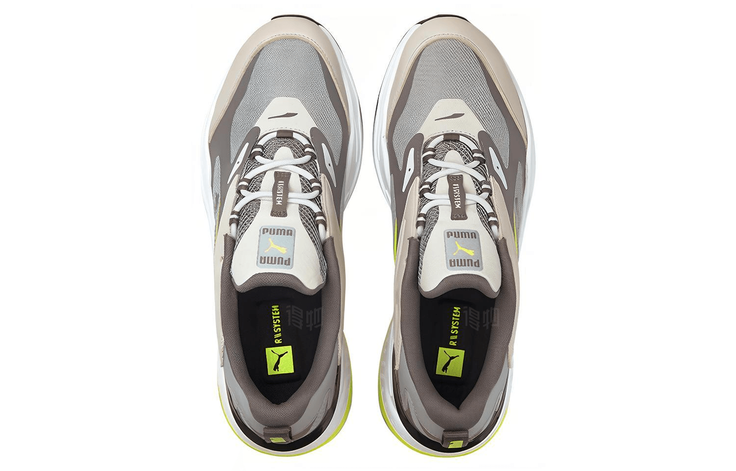 Puma RS-Fast Neon White Brown Yellow — фото 7
