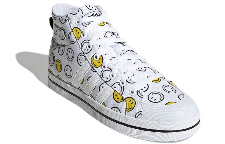 Adidas SMILEY x adidas neo Bravada White Yellow Black — фото 8