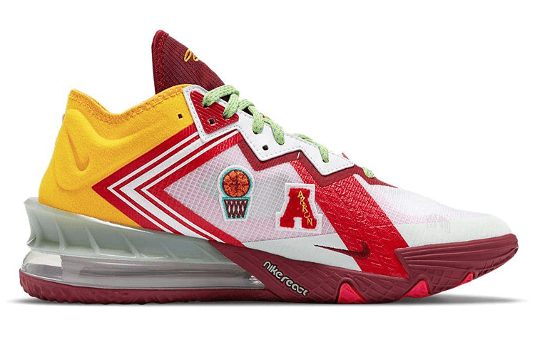 Nike Lebron 18 White Pink Yellow — фото 7