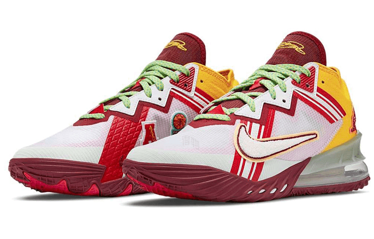 Nike Lebron 18 White Pink Yellow — фото 8
