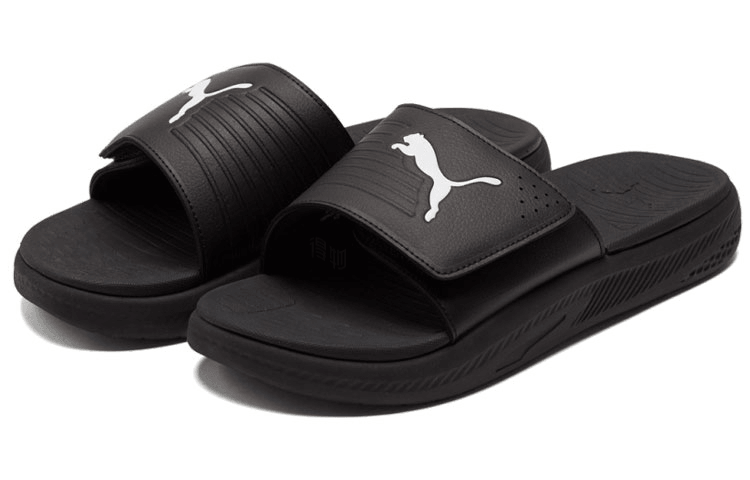 Puma Softride Slide Black White — фото 8