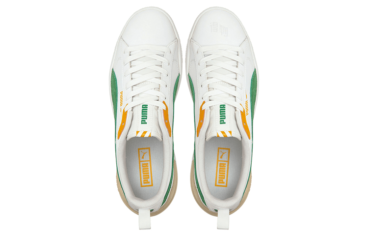 Puma Suede Low White Green Yellow — фото 7