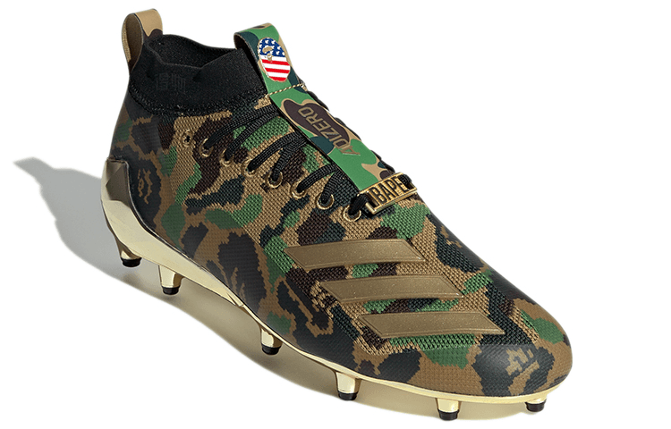 Adidas Bape x adidas Cleats Brown Green — фото 9