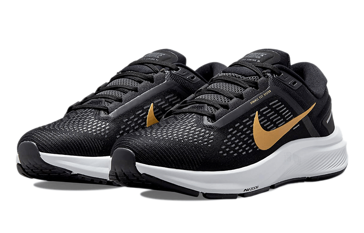 Nike Zoom Structure 24 Black Gold — фото 8