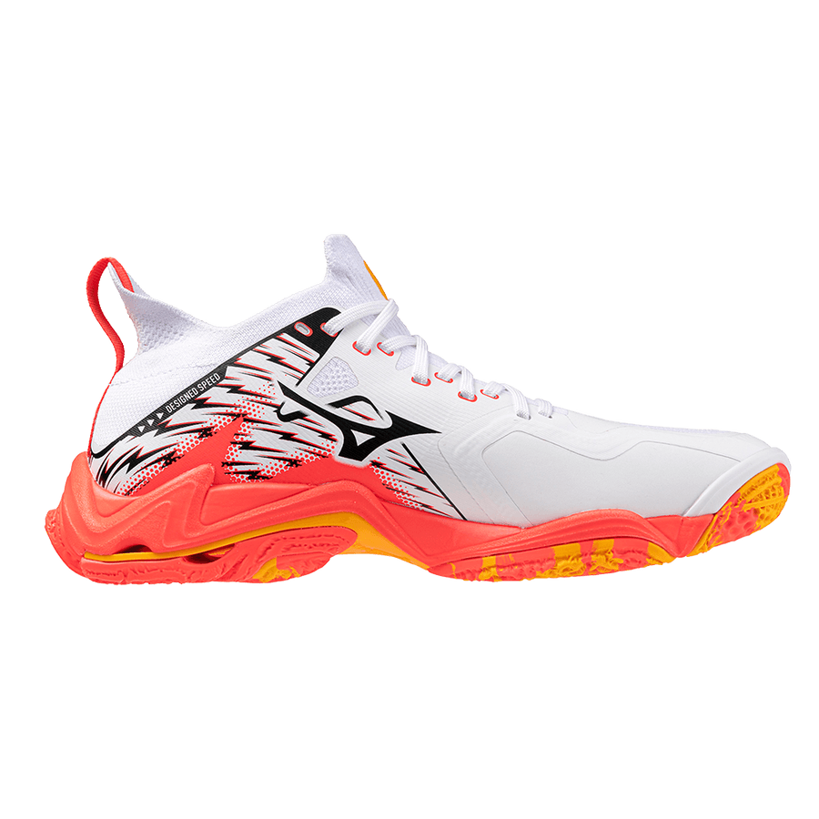 Mizuno Wave Lightning Neo 3 White Orange — фото 5