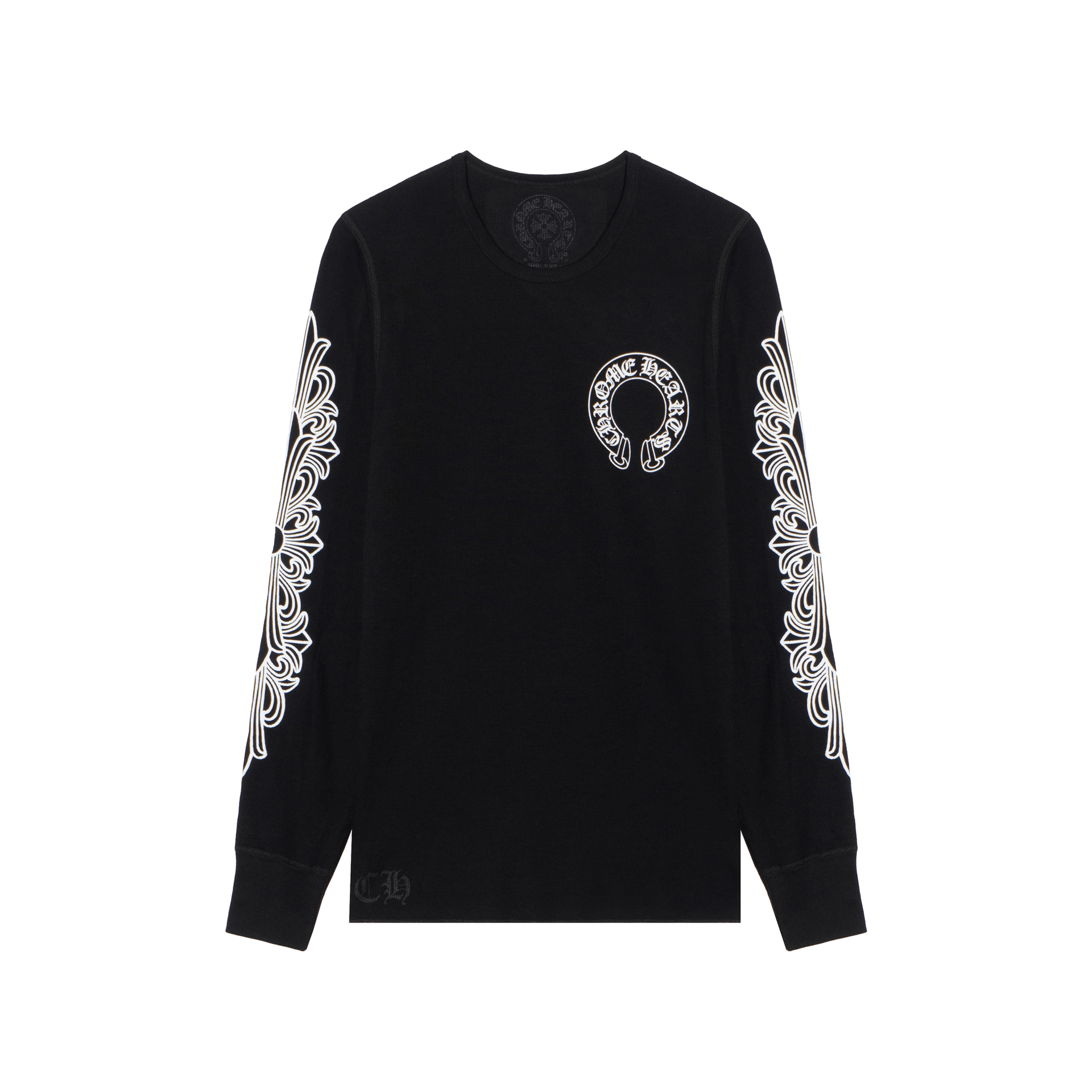 Chrome Hearts SS25 Horseshoe Print Long Sleeve Tee Black — фото 2