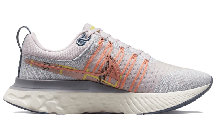 Nike React Infinity Run Flyknit 2 Grey Pink — фото 7