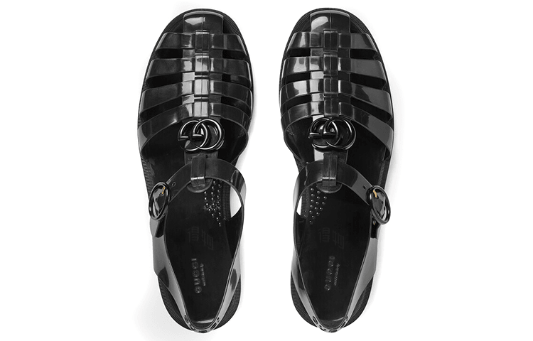Gucci Roman Sandals Black — фото 7